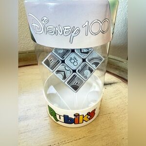 NWT Rubik's Cube Disney 100th Anniversary Metallic Platinum